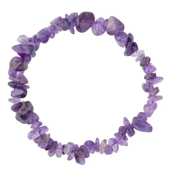 Amethyst chip bracelet